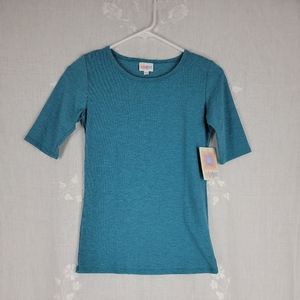 Gigi  LuLaRoe Fitted T-Shirt  green  Girls Size XXS .NWT